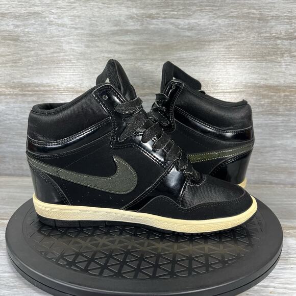 Nike Womens Force Dunk Sky Hi 629746-001 Hidden Wedge Black Sneakers Size 7 - Picture 8 of 9